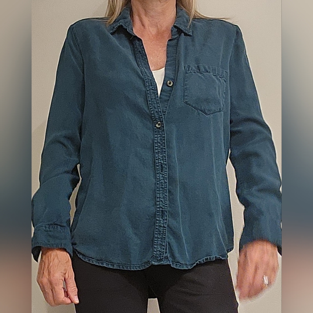 Lola River Button Down Shirt | Teal | Lightweight | XS - Picture 2 of 9